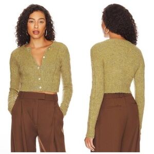 MORE TO COME Kenny Buttoned Cardigan - Moss